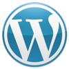 Le logo du cms Wordpress sur un fond
